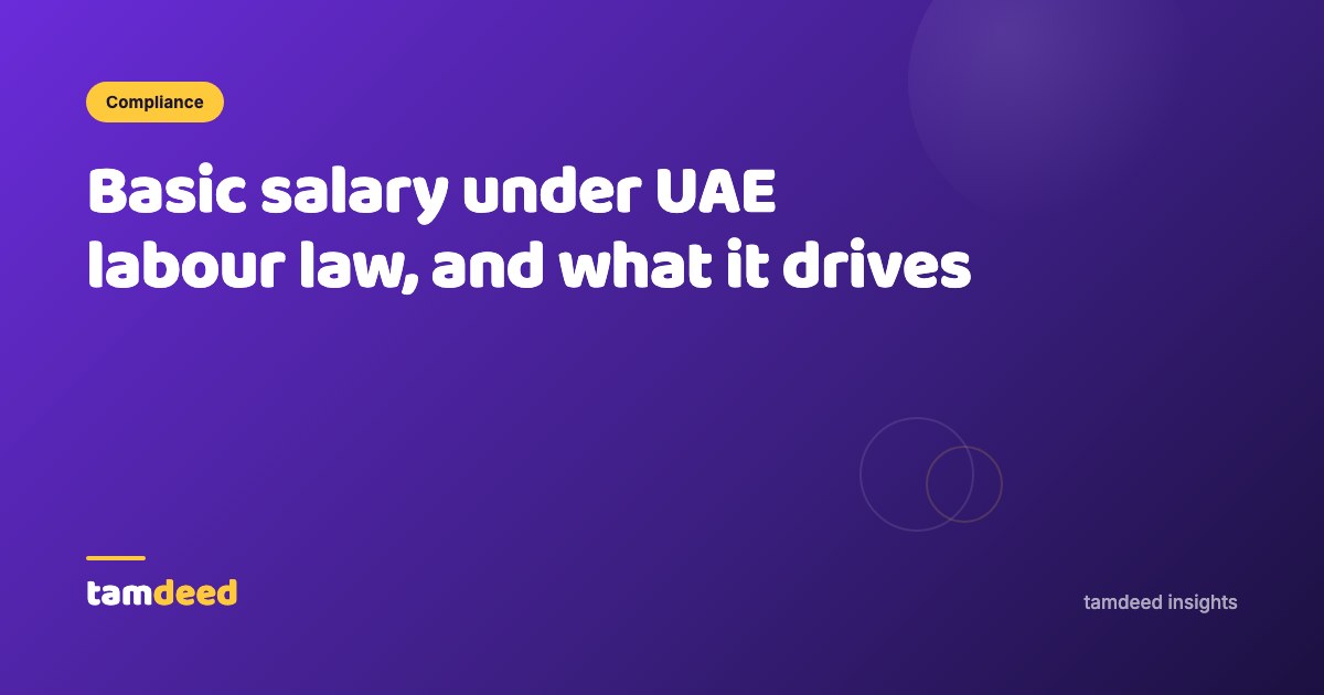 Basic Salary Under UAE Labour Law: What It Drives